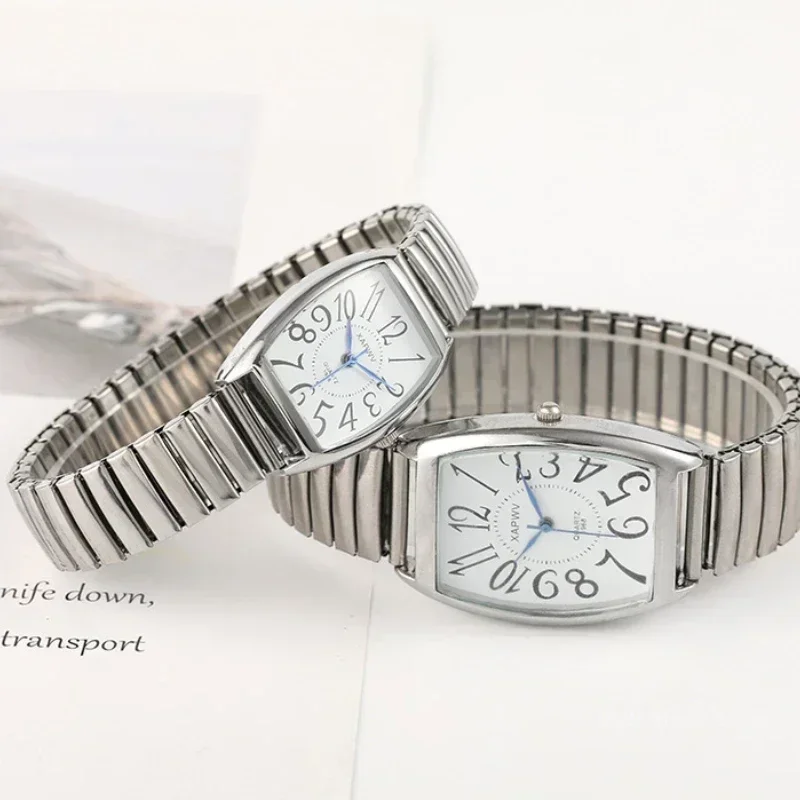 Nueva llegada, relojes de moda para mujer, reloj elástico para hombre, reloj de pulsera de cuarzo para hombre, relojes femeninos, reloj con banda elástica para parejas