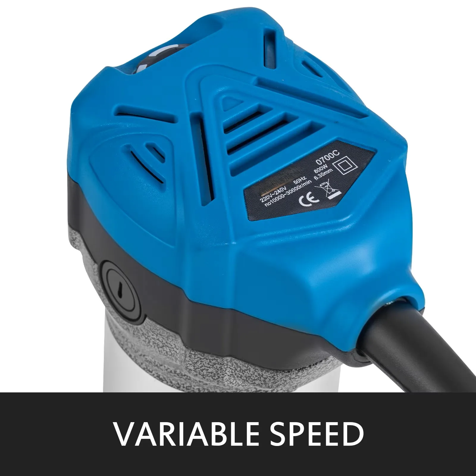 SucceBuy Kit router compatto Soft Start da 800 W a velocità variabile 10000-30000 giri/min con base fissa, base a tuffo, base inclinabile e base offse