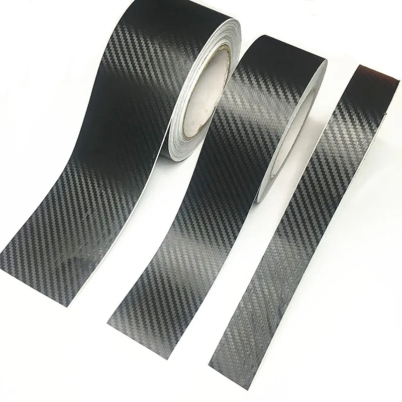 Pegatina 3D de fibra de carbono para coche, tira protectora de pasta DIY, alféizar de puerta de coche, espejo lateral, cinta antiarañazos, película de protección impermeable