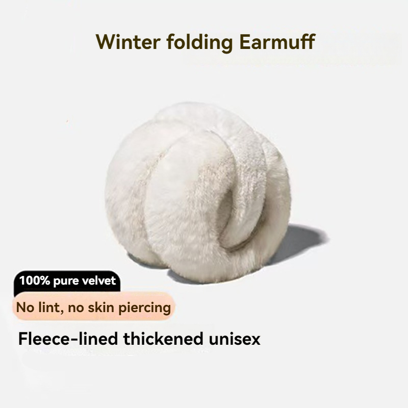 Winter Warm Set Fashionable Fluffy Rabbit Hair Imitation Scarf and Ear Cuffs Two piece Set Neck and Ear Cuffs, Designed Thicker