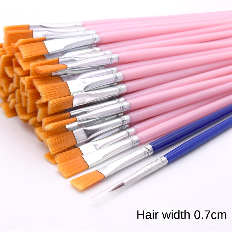 10 Cái/bộ Tinh Dầu Mỹ Tranh Bàn Chải Acrylic Tranh Vẽ Kỹ Thuật Số Trẻ Em Môi Trường Của Chổi Nylon Hàng Bút Văn Phòng Phẩm