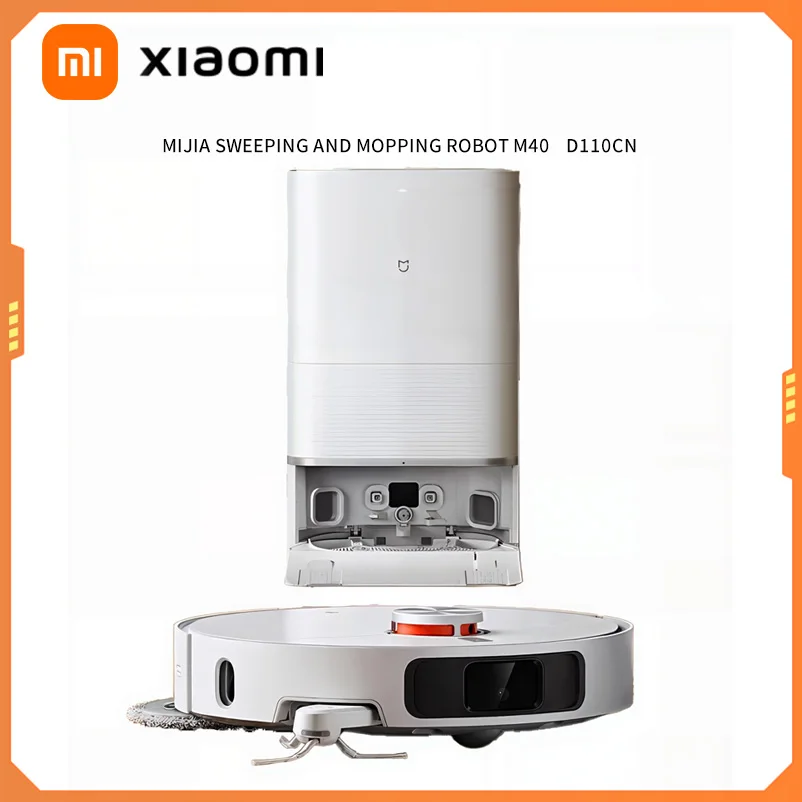 Robot aspirador XIAOMI MIJIA M40, evitación de obstáculos de alta precisión, succión de 12Kpa, elevador de fregona inteligente, navegación láser LDS