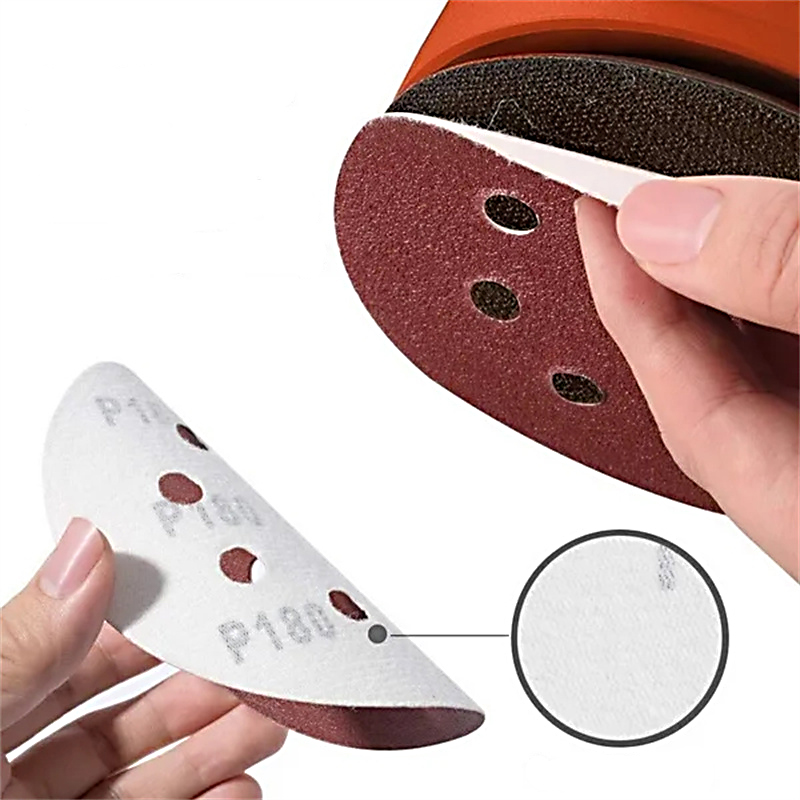 Discos de tela de papel de lixa, 5 polegadas, 8 furos, 125mm, carpintaria, metal, ferramenta de polimento abrasivo, 40/60/80/100/120/2000grit