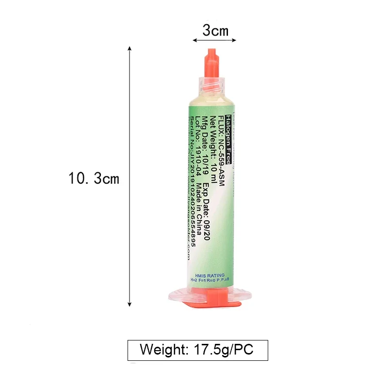 Bezhalogenowy topnik 10cc Amtech NC-559-ASM No-Clean do lutowania SMD BGA Reballing Topnik lutowniczy Nc 559