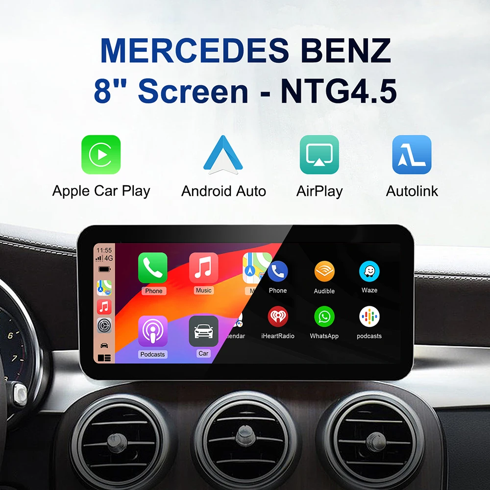 Upgrade Draadloze Carplay Geschikt Voor Mercedes Benz A B C E CLA GLA GLK ML Sprinter NTG4.5 Becker Module Android Auto Navigatie