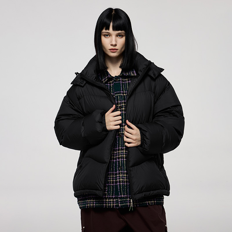 INFLATION Lightweight Puff Down Jacket Unisex Winter 90% Down Classic Solid Color Hooded Loose-Fit Men Coat