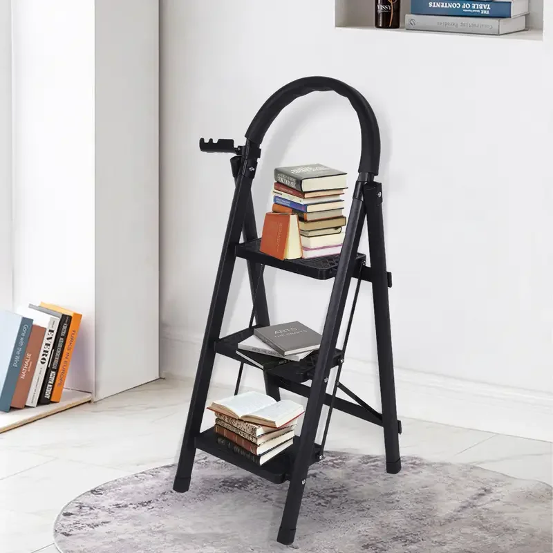 Household ladder, folding and retractable, multi-functional indoor staircase