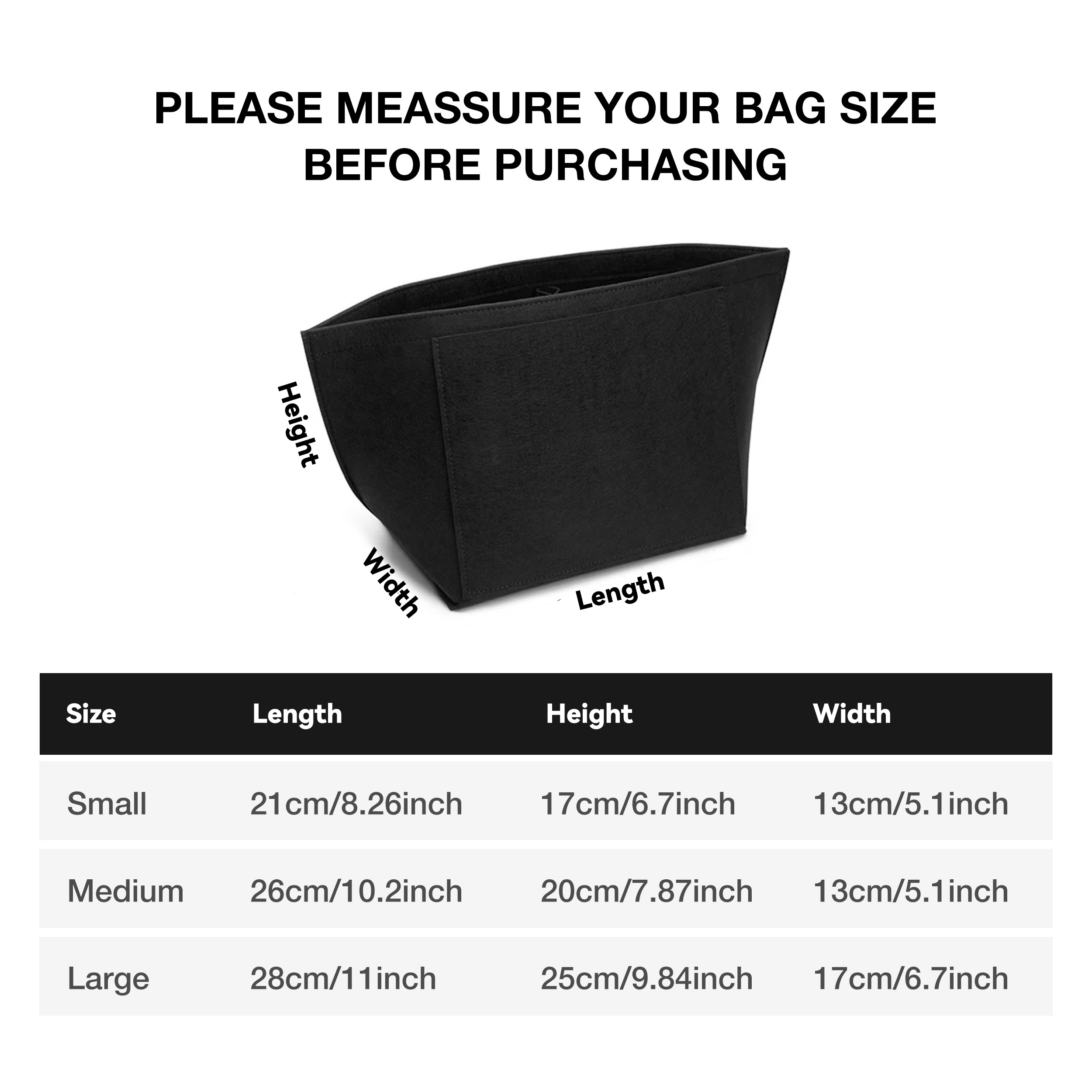 Bolsa de inserción de fieltro para bolso Longchamp, bolsa con forro, bolsa de maquillaje de tela de fieltro, soporte de viaje, organizador de bolso de inserción portátil
