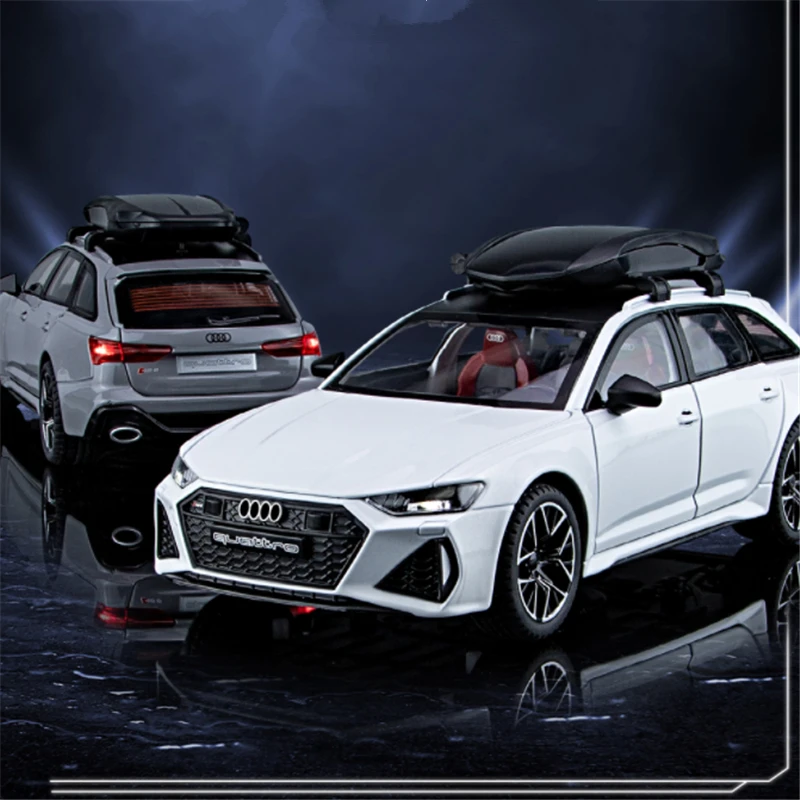 1/24 アウディ RS6 アバントステーションワゴン合金車モデルダイキャストメタルおもちゃの車車モデルシミュレーション音と光子供のおもちゃのギフト