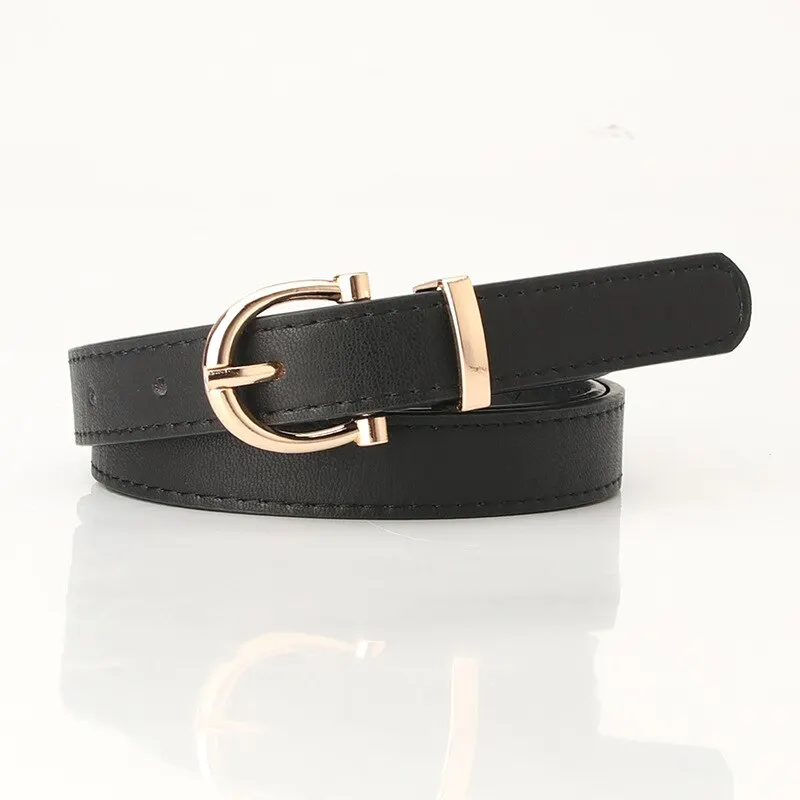 Cinturón de mujer con hebilla de aguja, cinturón informal, cinturón suave auténtico combinado con cinturón vaquero, cinturón barato de PU, varios colores disponibles