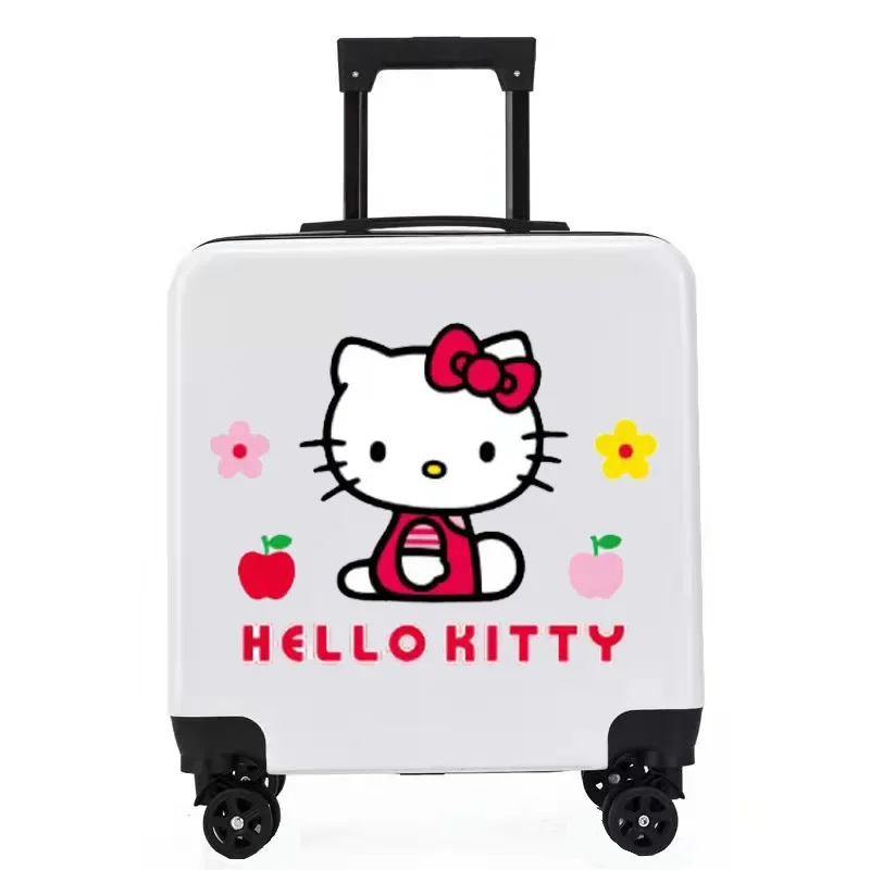 Novo sanrios trole caso criança carry-on mala dos desenhos animados cinnamoroll minha melodia universal roda trole caso caixa de armazenamento estudante
