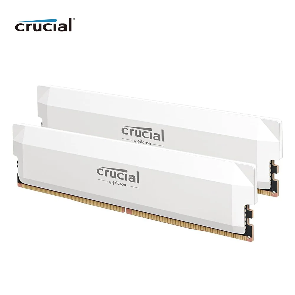 Crucial Pro DDR5 RAM 2x16GB 6000MHz, 6400MHz Memoria para juegos de escritorio con overclocking, Compatible con Intel XMP 3.0 y AMD Expo-Paquete OEM