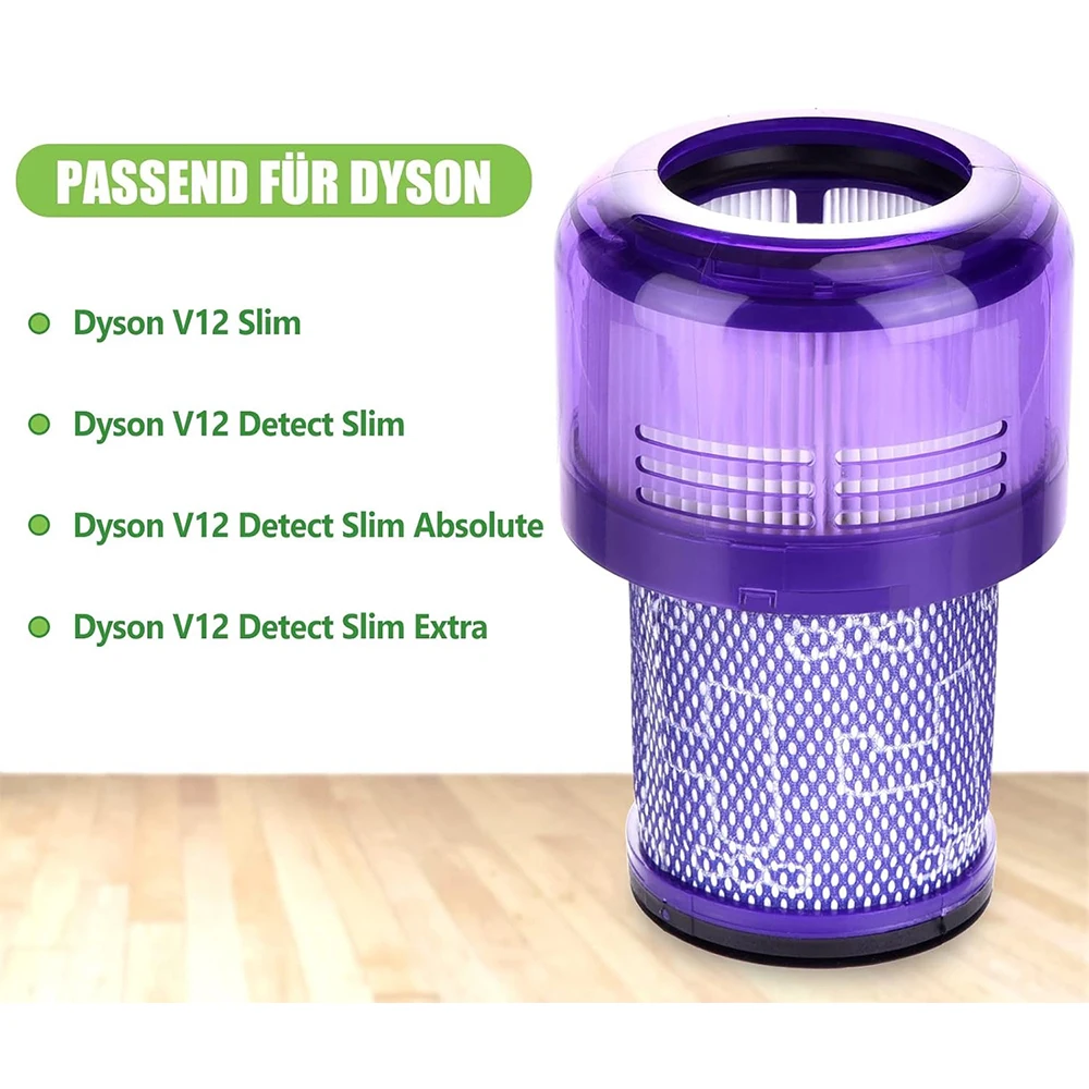 สําหรับ Dyson V12 Detect Slim Absolute Extra Hepa Filter, ตัวกรองล้างทําความสะอาดได้, ตัวกรองทดแทนสําหรับเครื่องดูดฝุ่น Dyson Slim Series