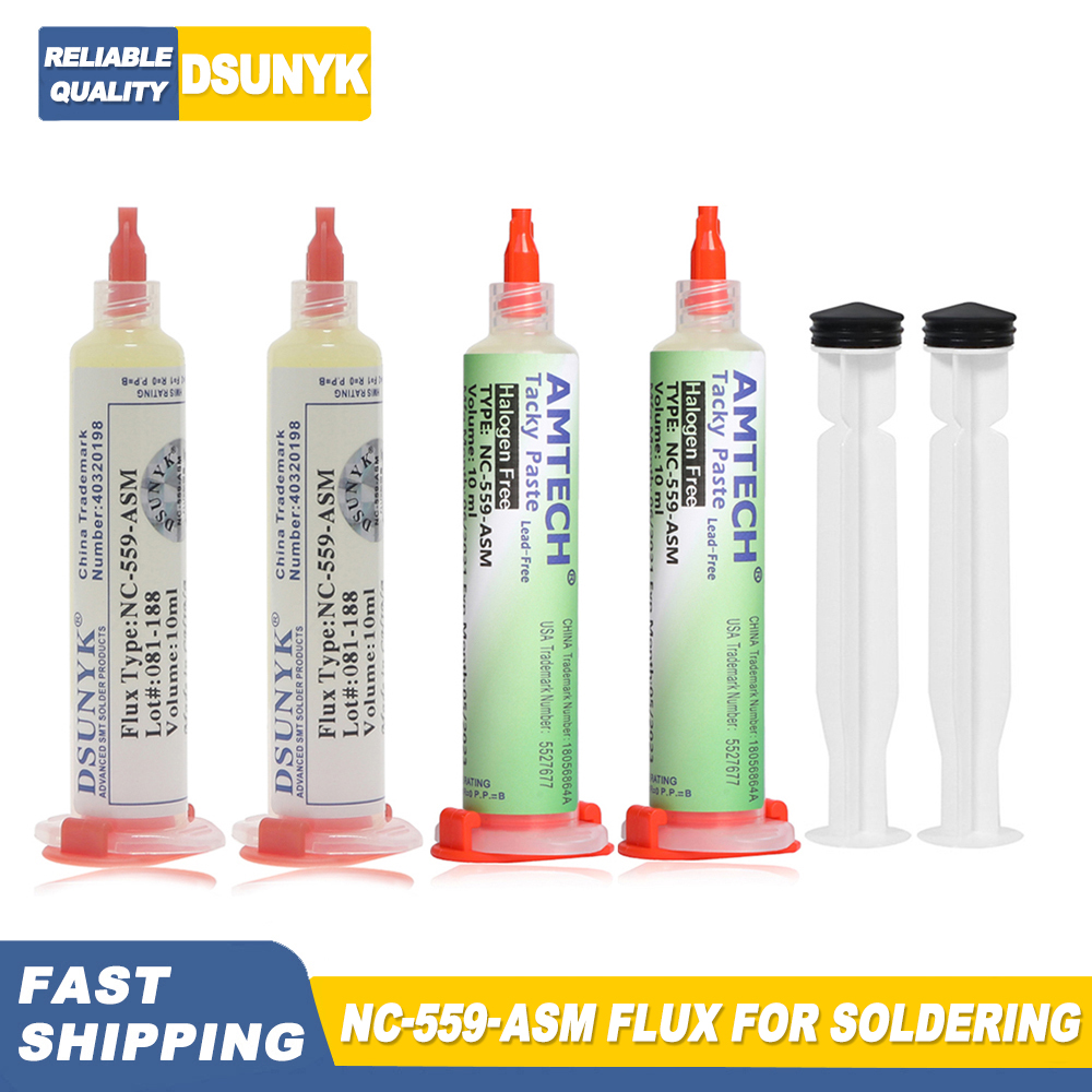 Fundentes de solda 100% original amtech NC-559-ASM fluxo de solda Prêmio sem limpeza pasta de solda Adequado para BGA SMD estacao de solda e retrabalho 10cc amtech 559 original