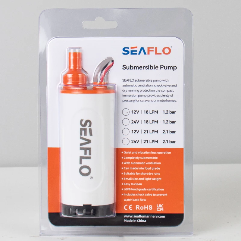 SEAFLO RV 12V Tauchpumpe, Mikro-Wasserpumpe, Wassertank, Wasserpumpe, DC tragbare, im Auto montierte kleine Tauchpumpe
