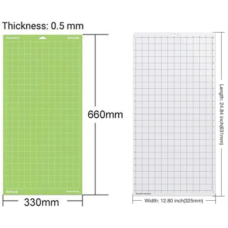 4color Replacement Cutting Mat Adhesive Rubber Pad With Measuring Grid 12*24 Inches Suitable For Silhouette Cricut/cameo Plotter