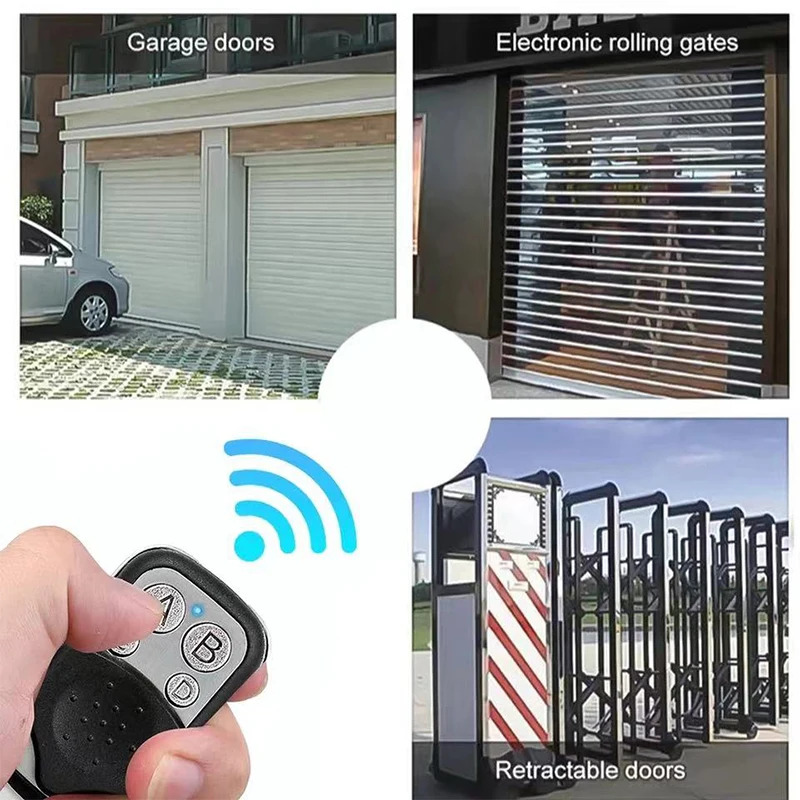 5/10 PCS Chave de porta de garagem elétrica cópia 433MHz controle remoto sem fio metal 4 botões