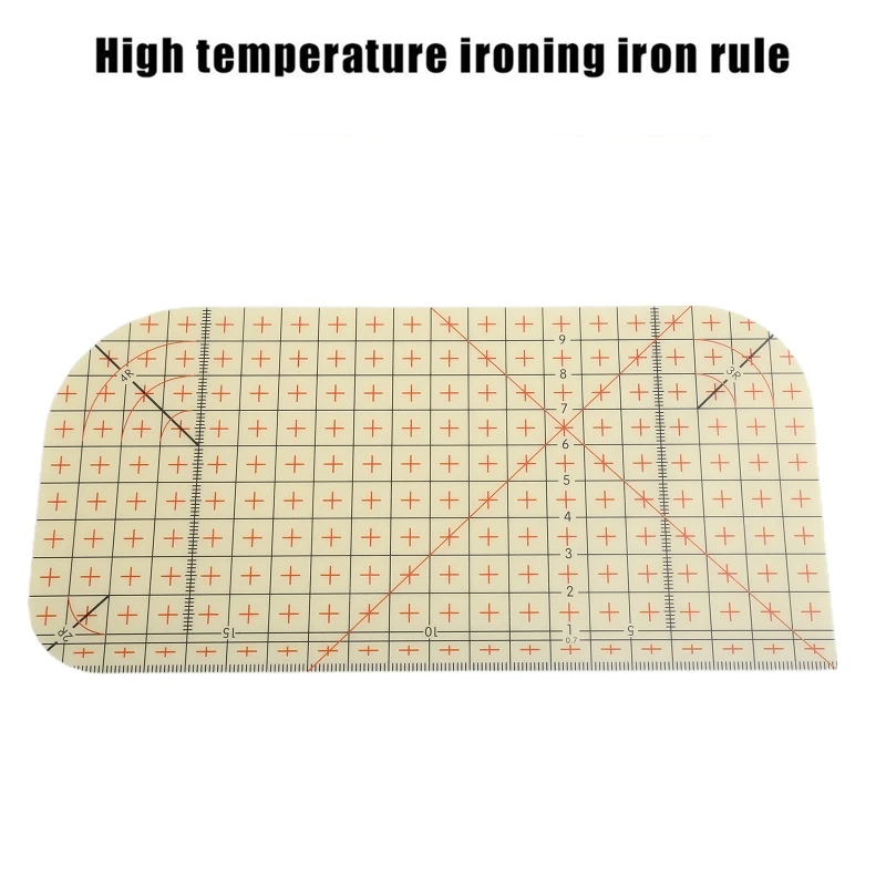 Professional Ironing Ruler Quilting Rulers Resin Patchwork Ruler High Accuracy for Precision Cutting Sewing 20cm Length