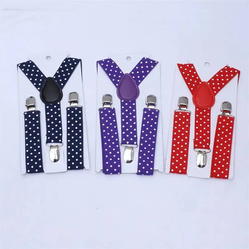 Thun Bé Trai Bé Gái Treo Áo Y Lưng Clip Trên Chấm Trẻ Em Suspender Nẹp Trẻ Em Nhẫn Cưới Gấu Phụ Kiện 2.5*65Cm