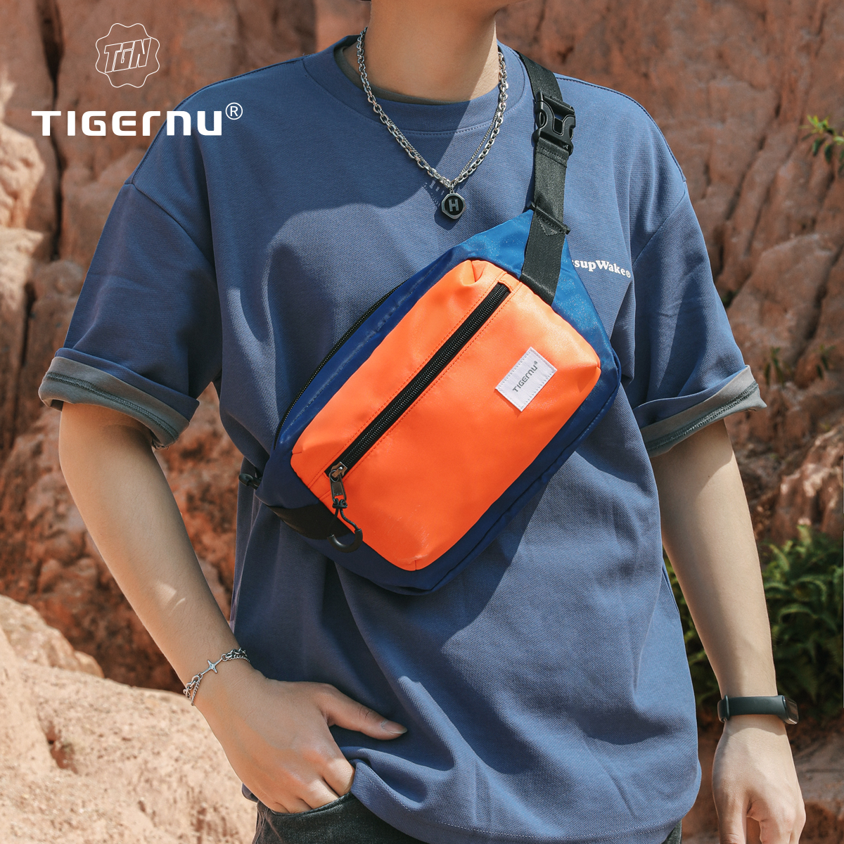 Мужская Нагрудная Сумка Tigernu, Водонепроницаемый Плечевой Ремень, Мини-чехол Для iPad
