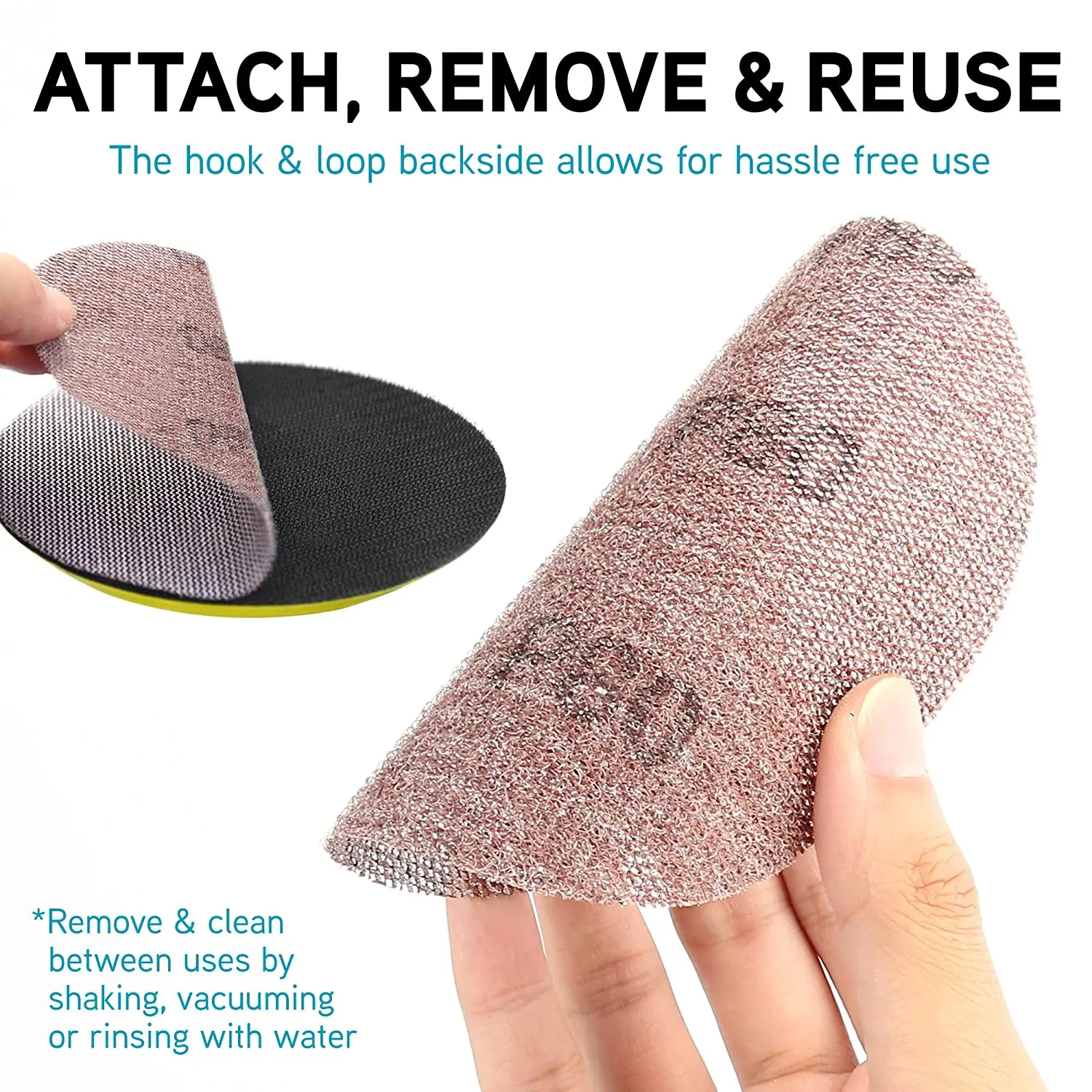 20PCS 6 นิ้วแผ่นขัด 80 100 120 180 240 320 กรวดตาข่ายขัดกระดาษทรายไร้ฝุ่น Assortment สําหรับงานไม้รถยนต์-ตะขอ