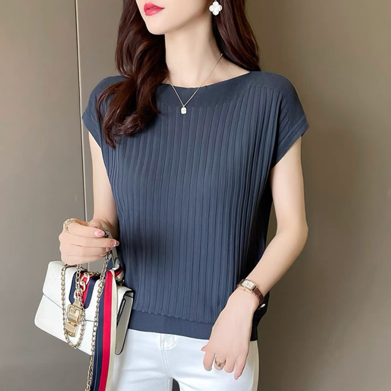Blusas Mujer De Moda 2022 Verano Short Sleeve Knitted Tops Sweater Women Pullovers Sweaters For Women Woman Sweaters Blusa