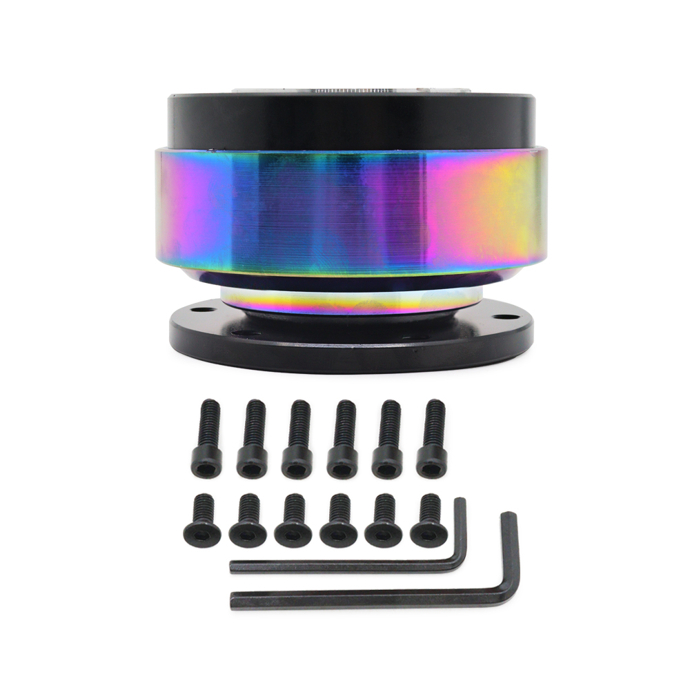 Novo volante preto snap off adaptador de cubo de liberação rápida kit chefe 8 cores disponíveis acessórios do carro mo