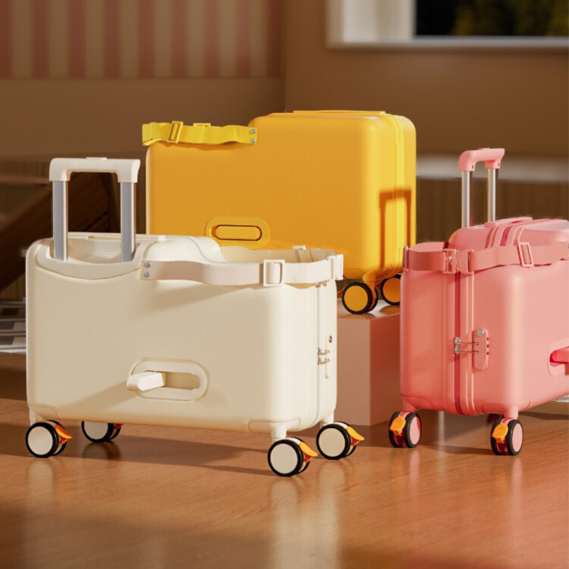 子供用木製馬車ケース,荷物収納ケース,機内持ち込み手荷物,ブレーキホイール,子供用スーツケース,新品,2020