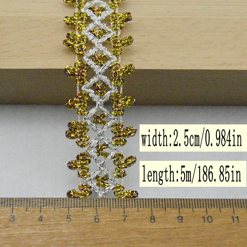 5 Meter/16,4 Fuß Neue Spitze Gürtel Kleidung Zubehör DIY Vorhang Spitze Kleidung Zubehör Doppelseitige Spitze Polyester Spitze