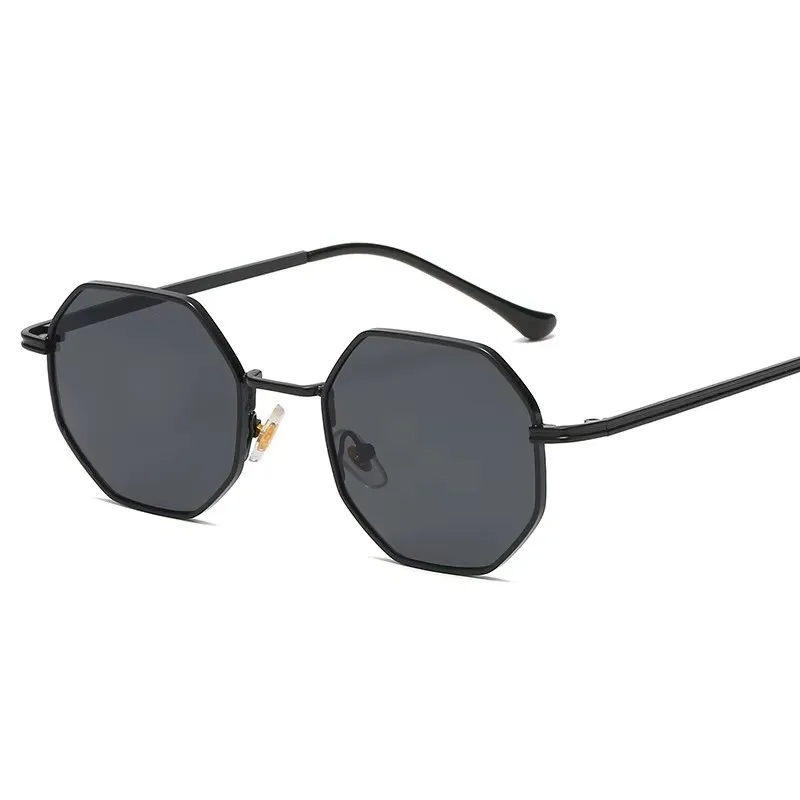 Occhiali da sole retrò alla moda Occhiali da sole poligonali classici con montatura in metallo Uomo Donna Occhiali da sole alla moda Viaggi Shopping Occhiali alla moda