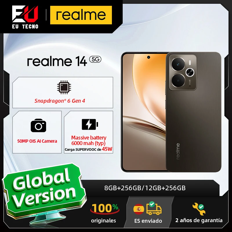 [Pionierprogramm] Realme 14 5G Smartphone Snapdragon ®   6 Gen 4 Chipsatz 6000 mAh Akku 45 W Ladung 120 Hz AMOLED-Display IP69 NFC