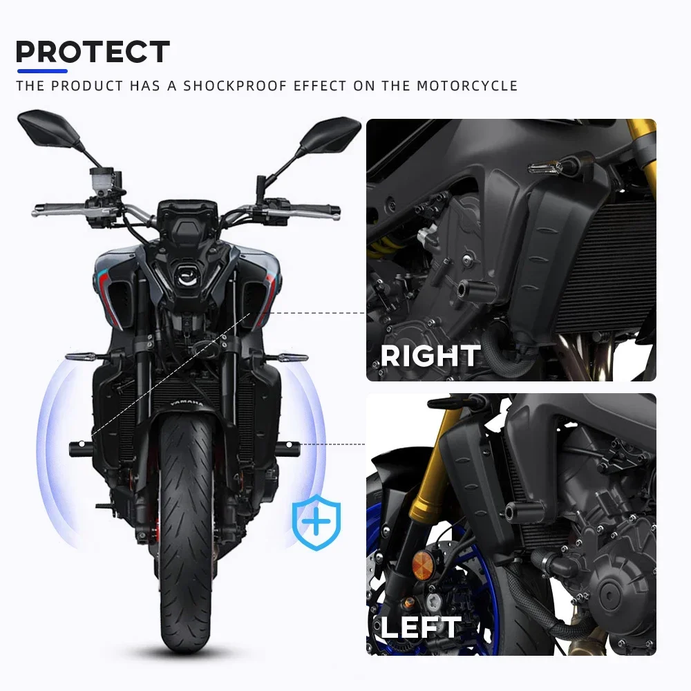 Mt09 2021 quadro slider crash protector para yamaha MT-09/sp tracer 900 9/gt 2022 2023 9gt motocicleta caindo proteção crash pad