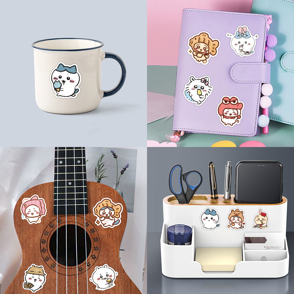 64PCS Nette Chiikawa Aufkleber Cartoon Laptop Telefon Snowboard Gepäck Kühlschrank DIY Aufkleber Graffiti Aufkleber Kind Spielzeug Geschenk