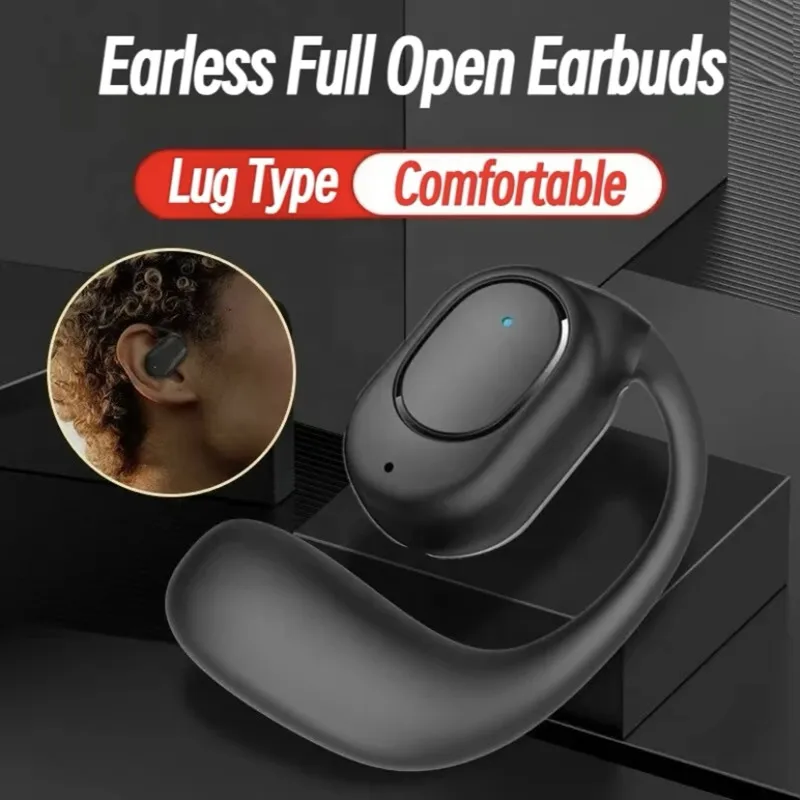 KY2 Fones De Ouvido Bluetooth Sem Fio, Condução De Ar, OWS Headphone, Hi-Fi Ear-Hook, Música, Esportes, Cancelamento de Ruído Headset para Smart Phones