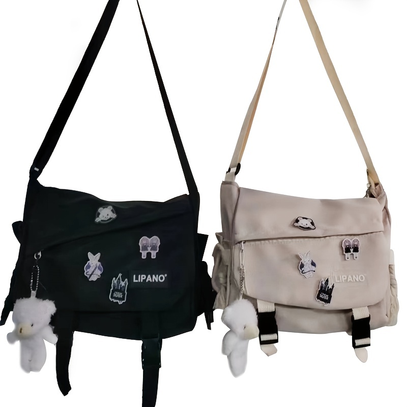 Nylon Messenger Bag Herren Umhängetasche Trendige Herren Messenger Bag, Student Schultasche, einfarbige Umhängetaschen für Herren Handtasche