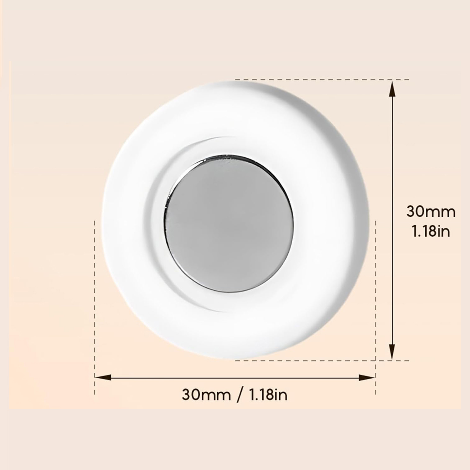 3pcs No Drill Magnetic Remote Holder - Wall Mount for TV/AC/DVD Remotes, White Space-Saving Design