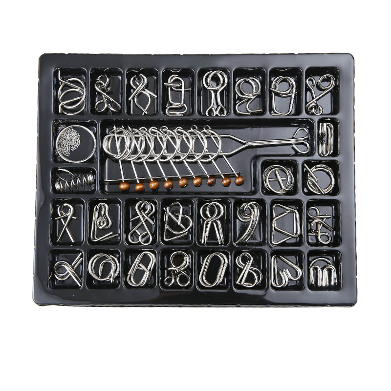 Материалы Металл 3D головоломка Монтессори Проволока Сложная нежелательная железная головоломка IQ Тестовые игрушки Juegos De Ingenio Y H Fisk