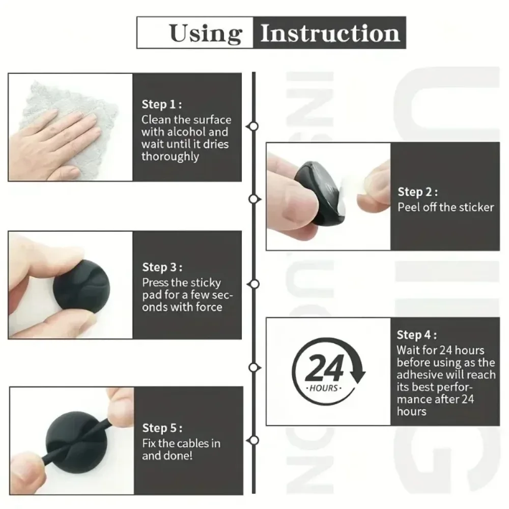 Manager Sorting Clip Desktop Cable Organizer Data Cable For Smartphone/Tablet/Laptop Headset Charging Cable 5/10/20 Pcs Winder