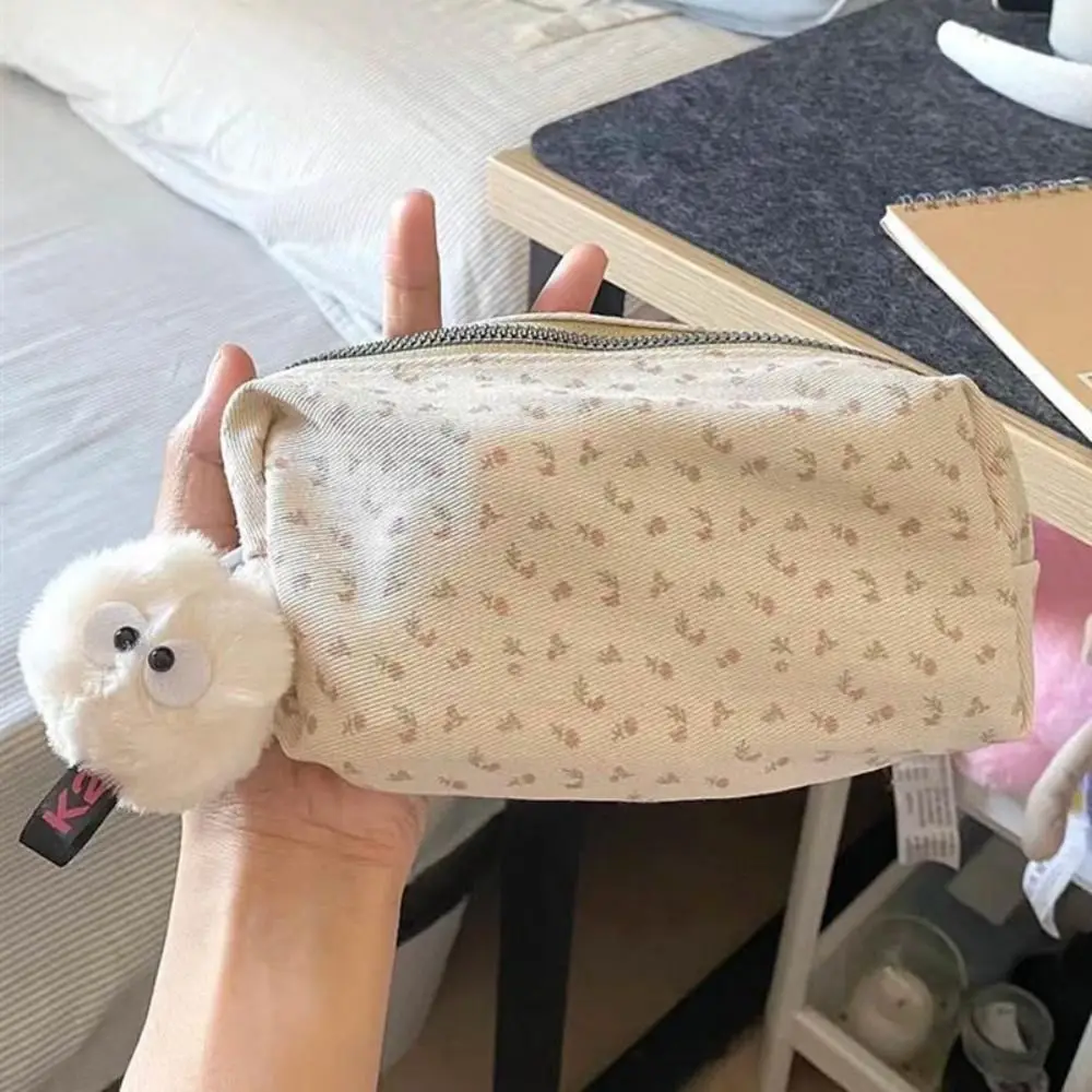 Bolsa de bolígrafo con estampado Floral, gran capacidad, papelería multifuncional, estuche para lápices, regalo