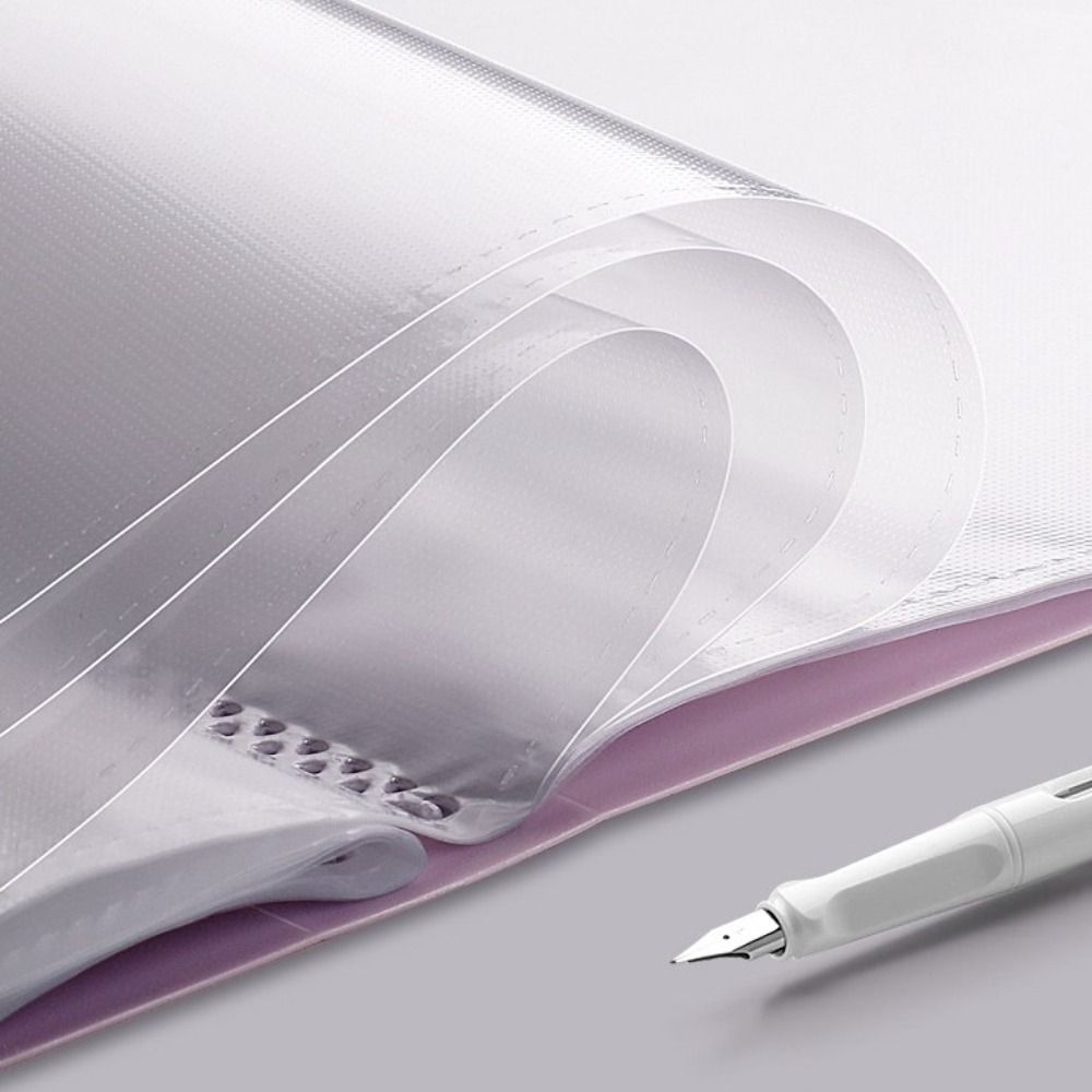 A4 File Folder Display Book 30/40/60 Sheets Transparent Insert Paper Document Organizer Bag Office School Supplies Stationery