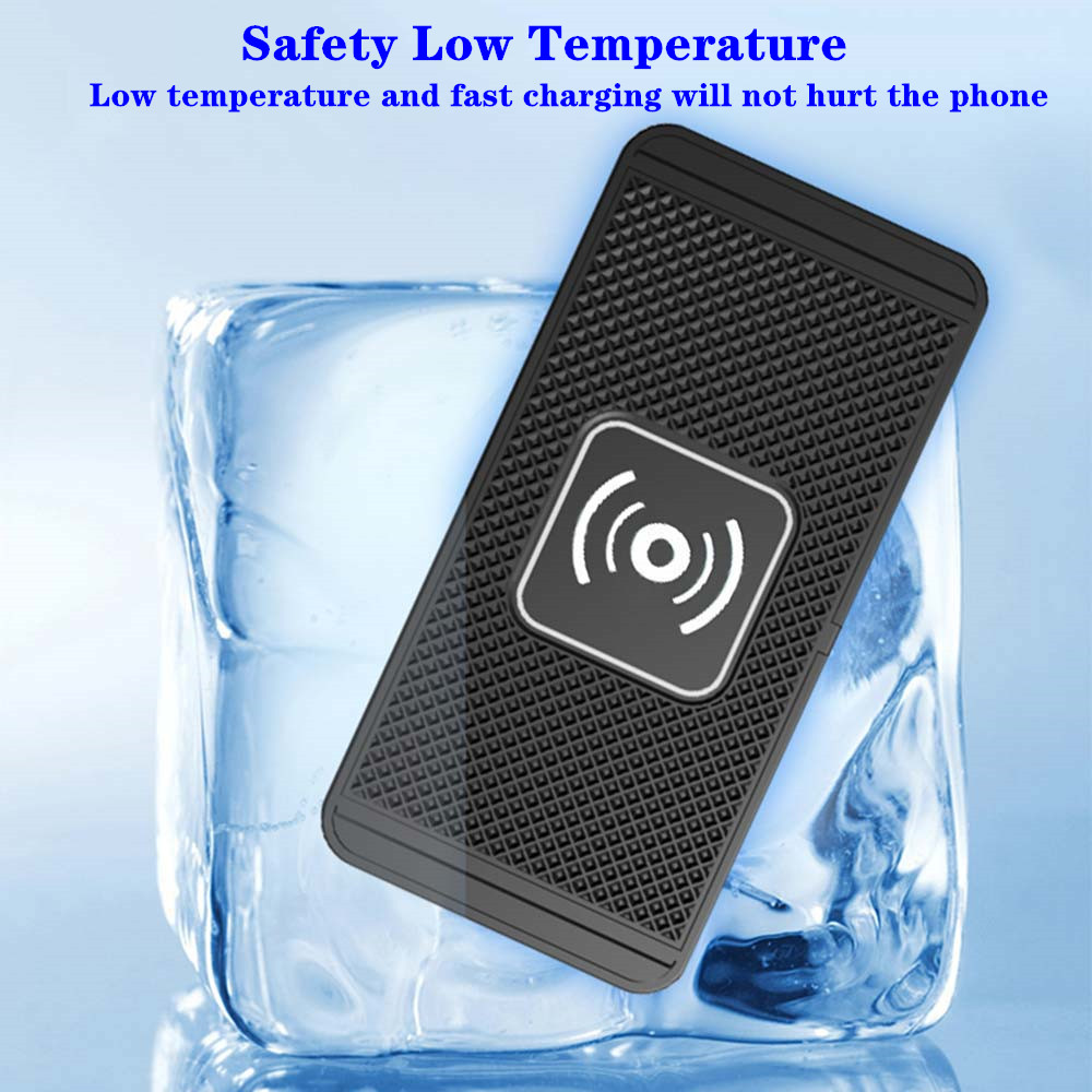 Bezprzewodowa ładowarka samochodowa Silikonowa podkładka antypoślizgowa do iPhone'a 15 14 13 12 Samsung Bezprzewodowe ładowarki samochodowe do telefonów Stacja szybkiego ładowania