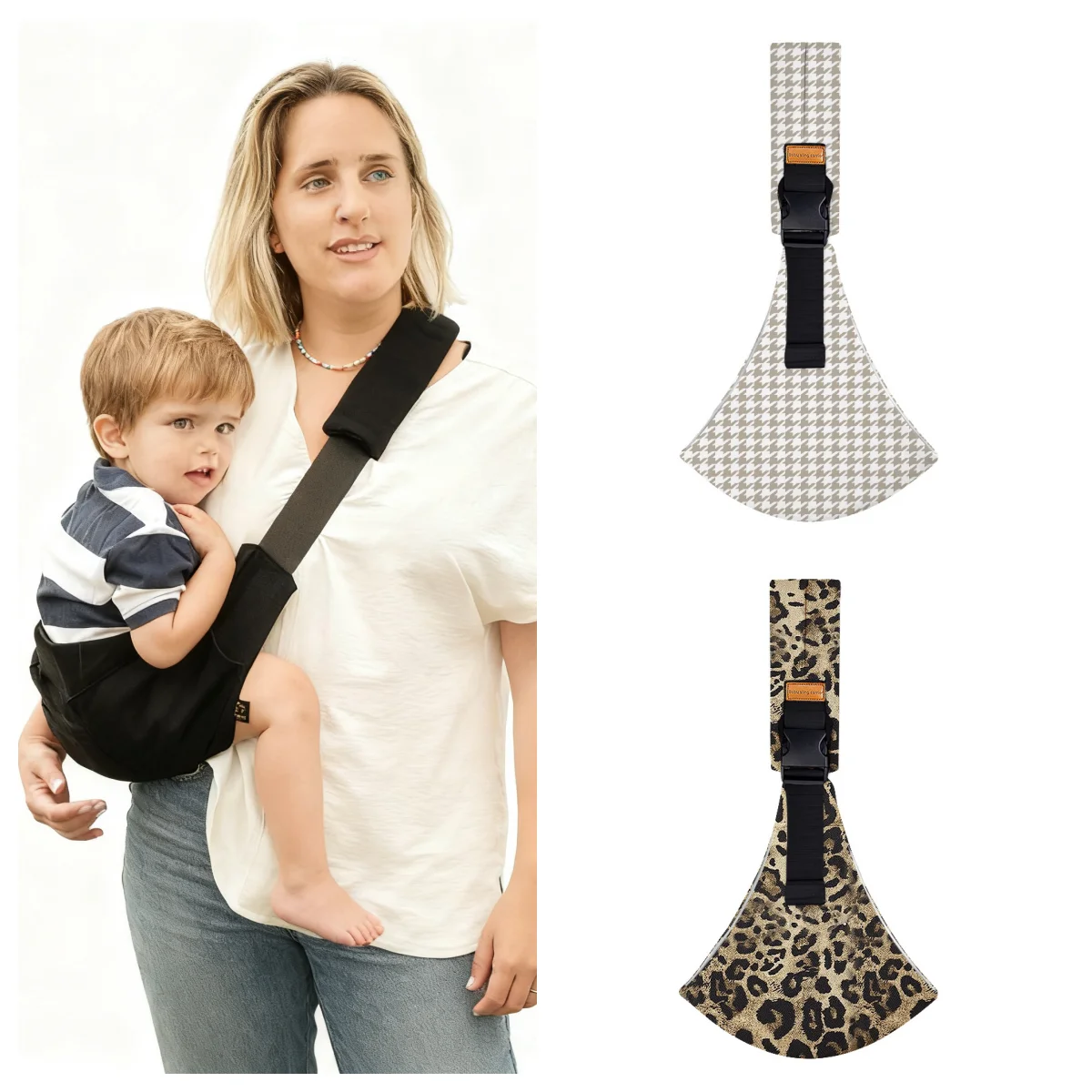 Bebê saindo portador de segurança simples padrão leopardo portátil frente abraço tipo volta bebê fora do bebê artefato cintura fezes