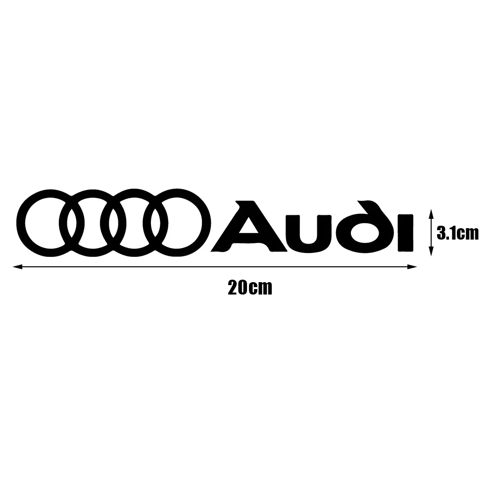 2 uds estilo de coche PVC Logo lateral cuerpo guardabarros parabrisas maletero pegatina para Audi RS S Line A3 A4 A5 A6 A7 Quattro Q2 Q3 Q5 Q7