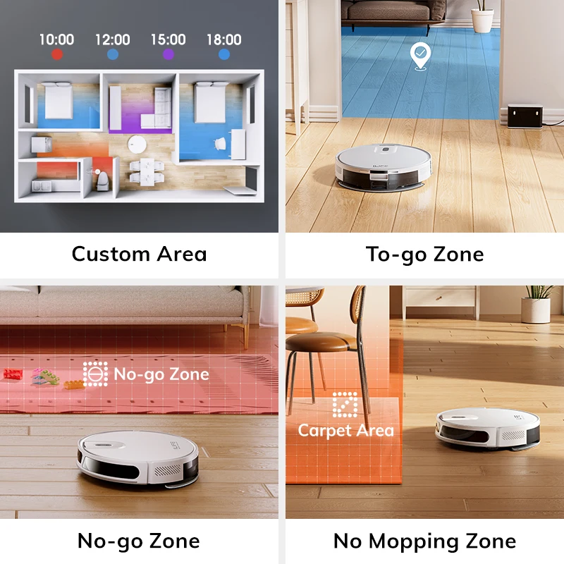 Odkurzacz robot ILIFE V20, ssanie 5000 Pa, inteligentna nawigacja SOF LiDAR, kontrola APP, dostosowywanie czyszczenia, samonabieranie