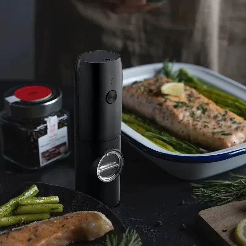 Set macina sale e pepe elettrico automatico con set macina luce a led Set macina spezie smerigliatrice spezie regolabile utensili da cucina
