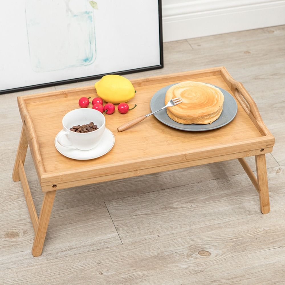 New Folding Table Bamboo Mini Dining-table Multifunction Bed Desk Living Room