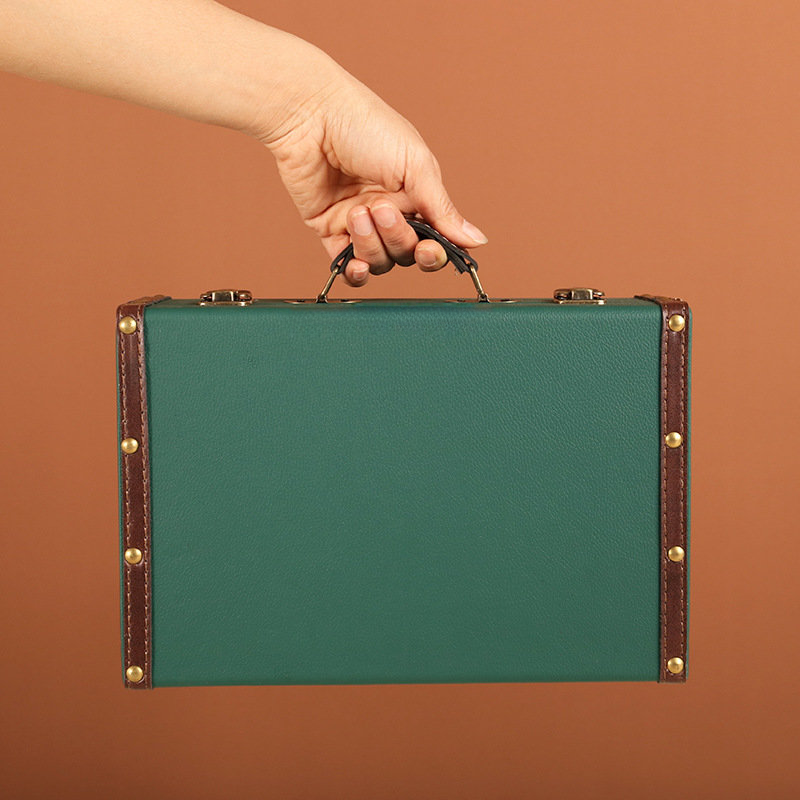 Koper Retro Desktop Sundries จัดเก็บเอกสารกล่องเครื่องประดับสมบัติกล่องไม้การถ่ายภาพตกแต่งกล่องเก็บของกล่อง