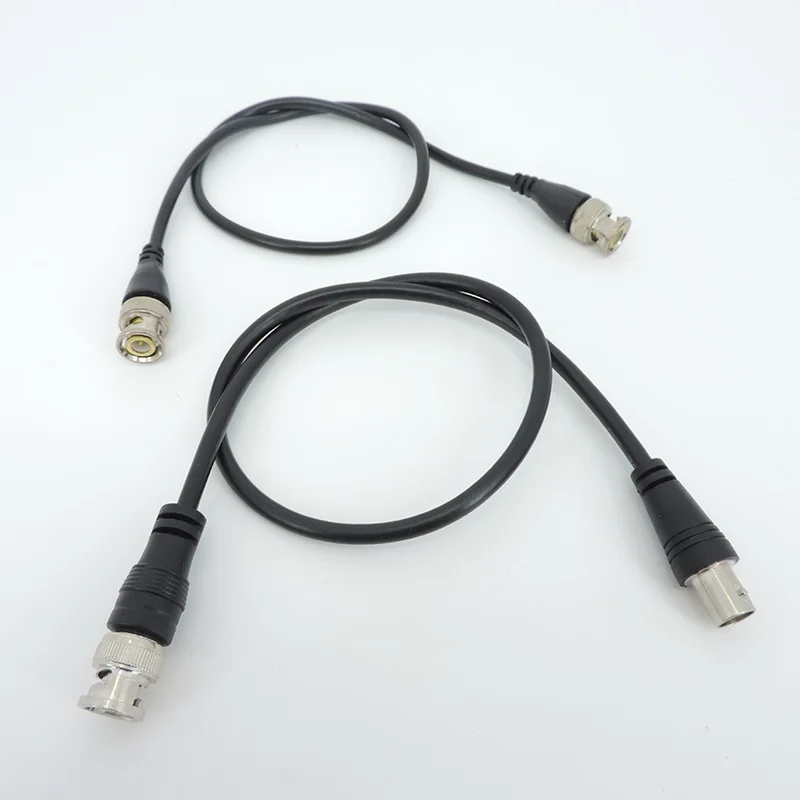 BNC สายเคเบิลอะแดปเตอร์ชาย-หญิงสายต่อวิดีโอสายหางเปียกล้อง CCTV