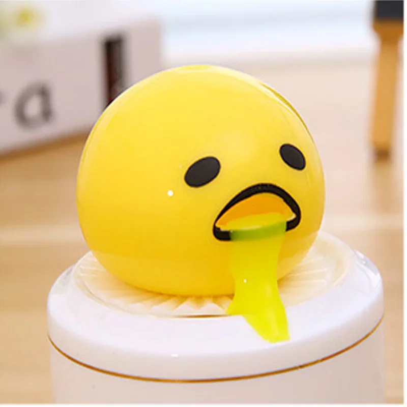 1 Máy Tính Nôn Mửa Lòng Đỏ Trứng Gà Trứng Lười Đồ Chơi Túi Đựng Sữa Thông Hơi Giảm Áp Lực Kẹp Vui Thìa Giả Trẻ Em Quà Tặng Đồ Chơi