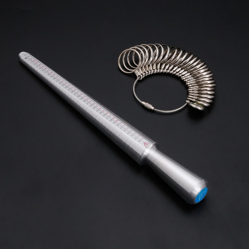 Ring Sizer Measuring Tool Set Including Ring Sizer Mandrel Finger Sizing Guage Ring Sizer Adjuster for Jewelry Making